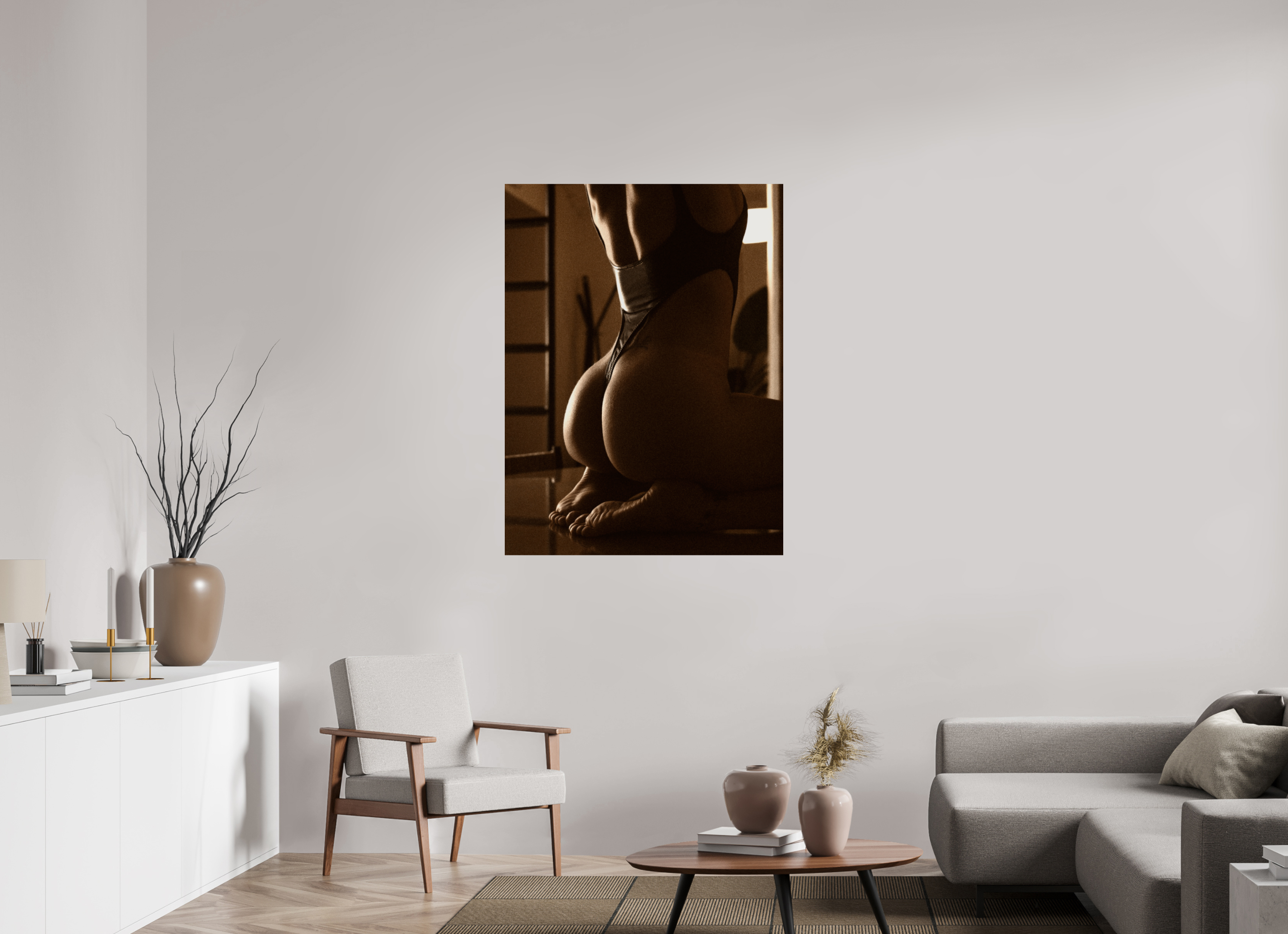 90 x 120 cm, FINEART-SPECIALE-ALU-HAHNEMUHLE-NU Harnais table 1