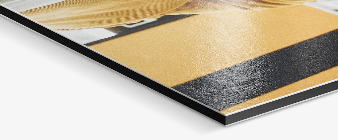 Fine Art Hahnemühle contrecollé aluminium — détail du support, atelier WhiteWall